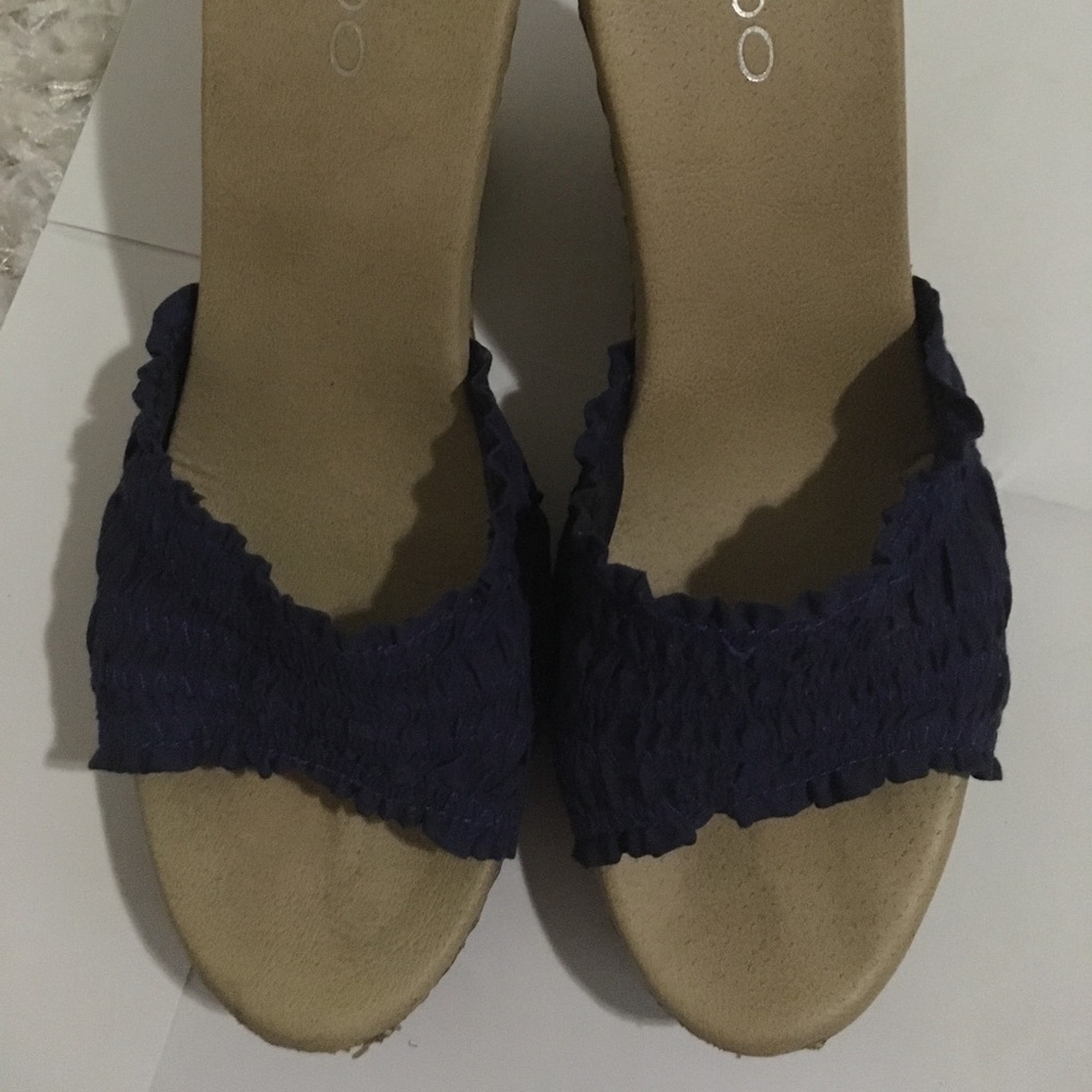 Royal blue wedge sandals from Aldo.  Size 10